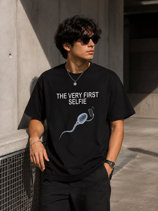 "The Very First Selfie" - Unisex Premium Stretch T-shirt