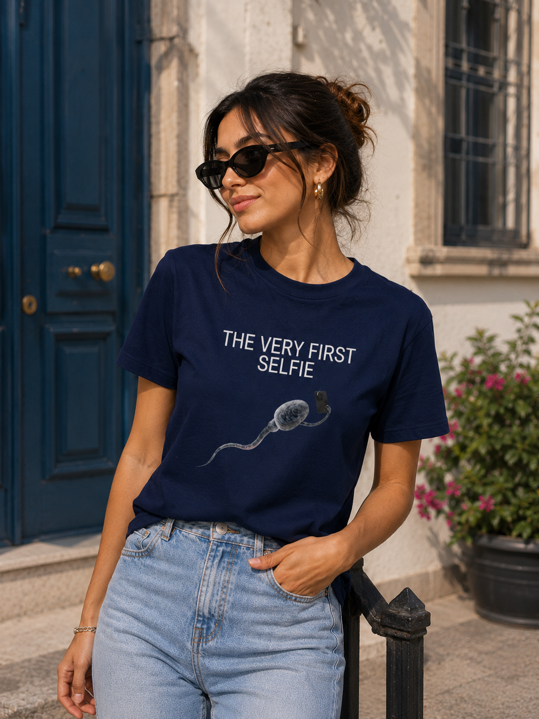 "The Very First Selfie" - Unisex Premium Stretch T-shirt