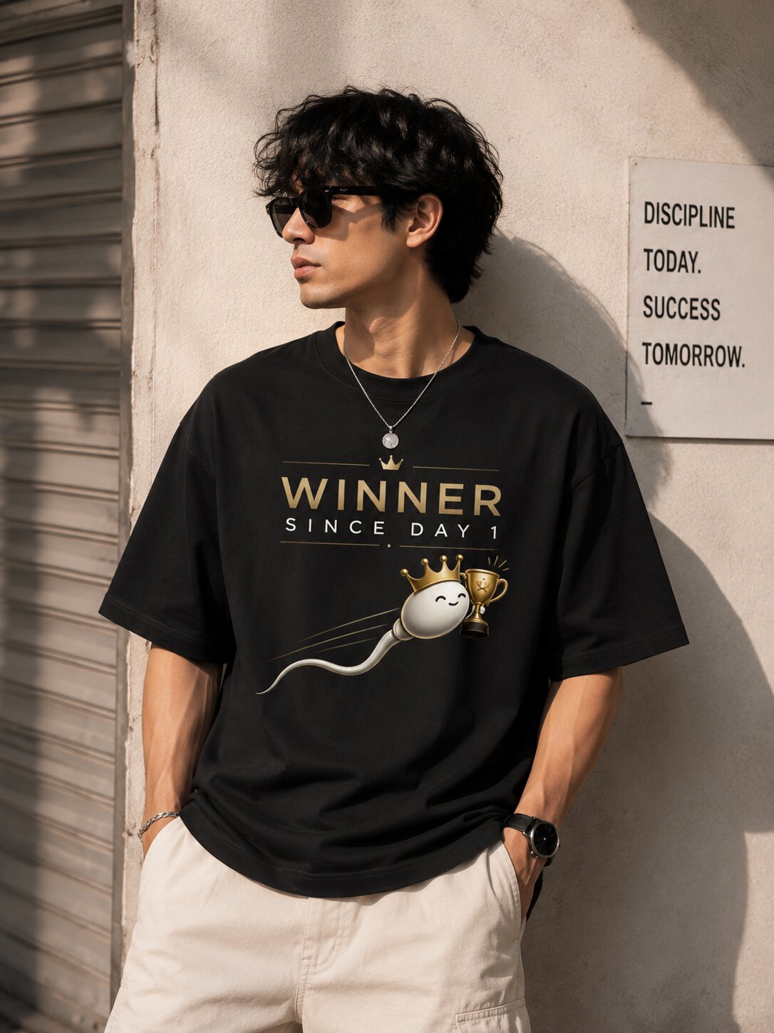 "WINNER SINCE DAY 1" - Premium Unisex Terry Oversized Tee