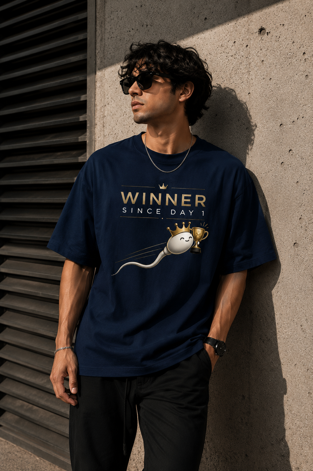 "WINNER SINCE DAY 1" - Premium Unisex Terry Oversized Tee