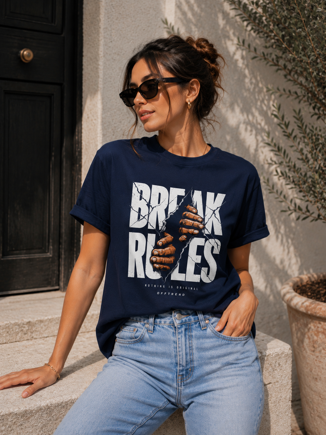 “BREAK RULES” - Unisex Premium Supima T-Shirt