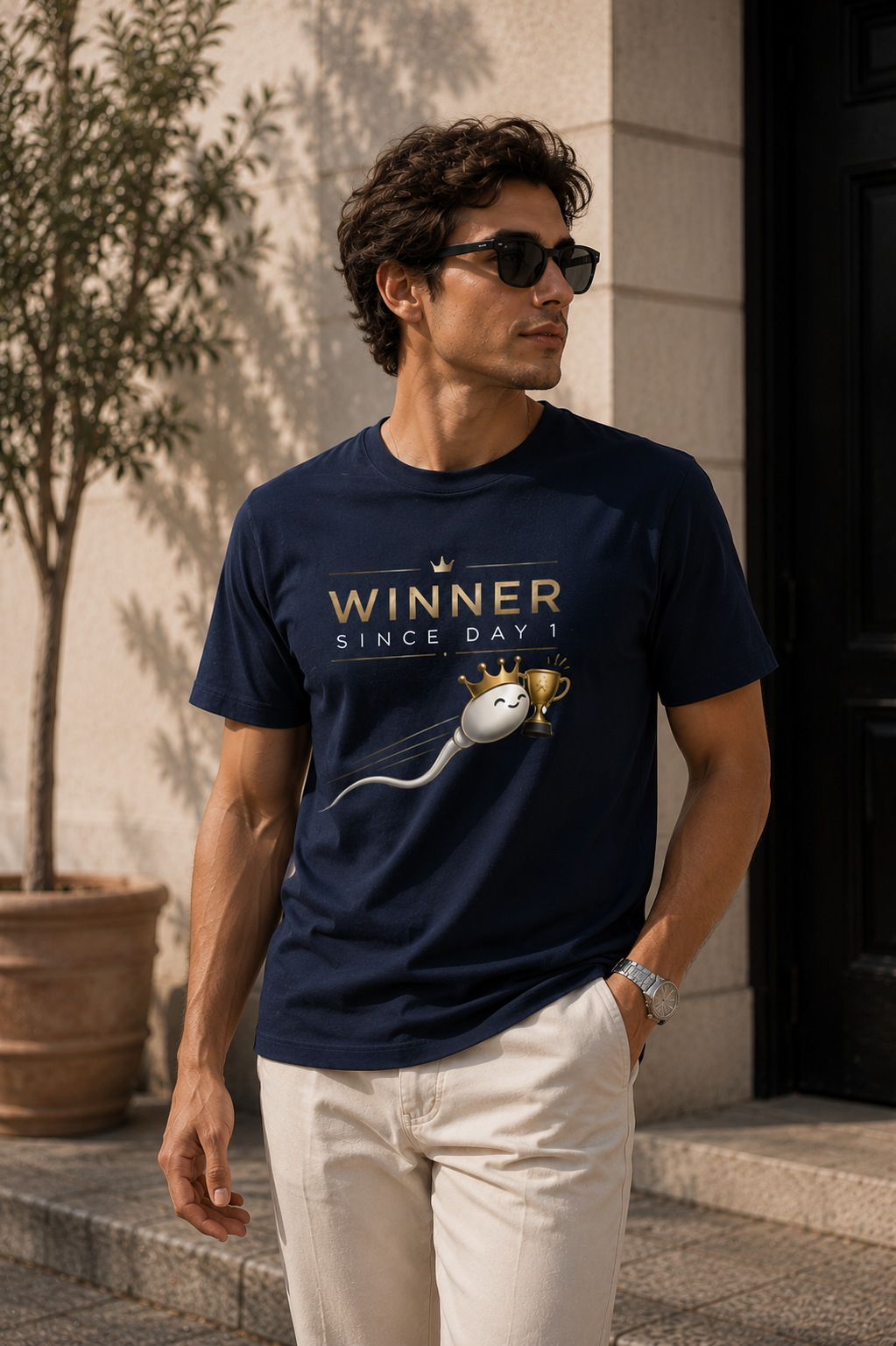 "WINNER SINCE DAY 1" - Premium Unisex Stretch T-shirt