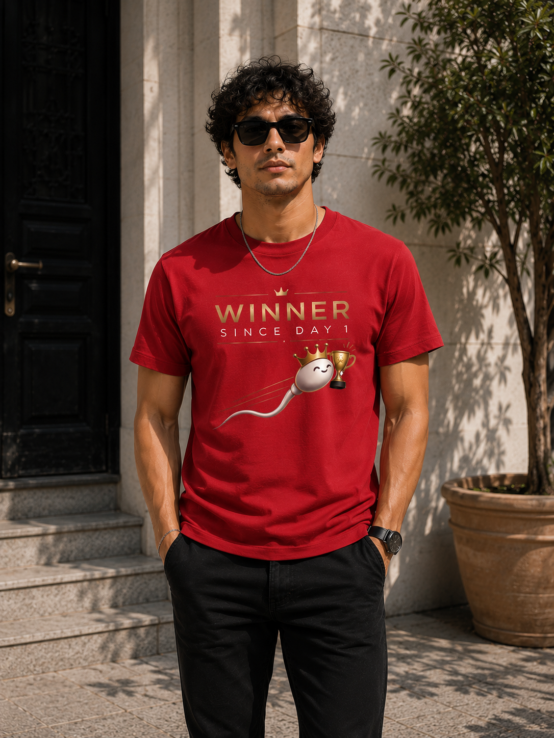 "WINNER SINCE DAY 1" - Premium Unisex Stretch T-shirt